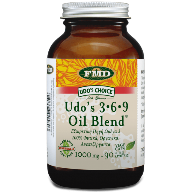UDO'S 3-6-9 OIL BLEND 1000mg, 90 Caps